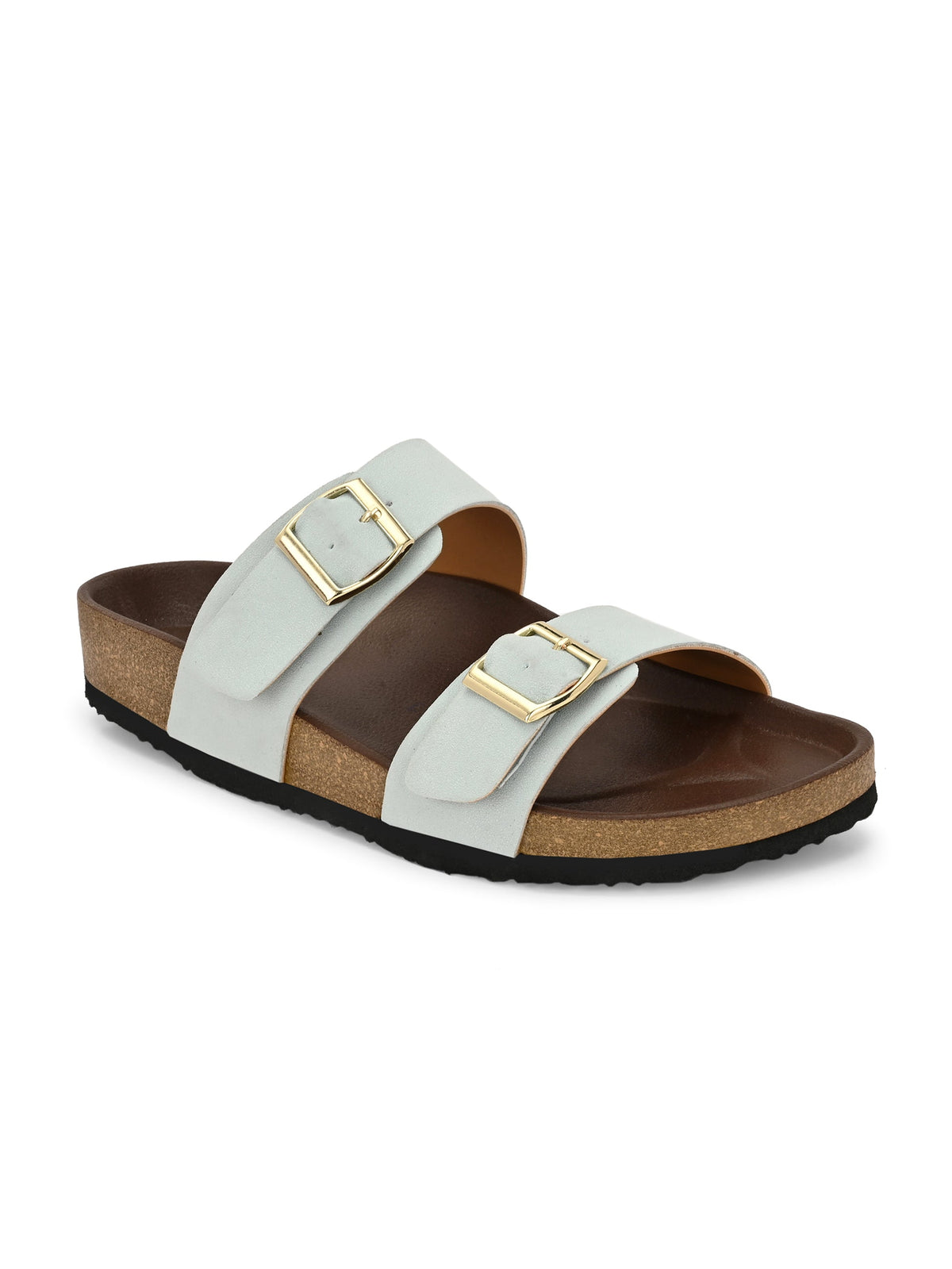 El Paso Women One Toe Flats with Buckles-25