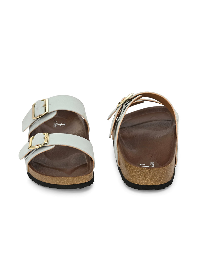 El Paso Women One Toe Flats with Buckles-28