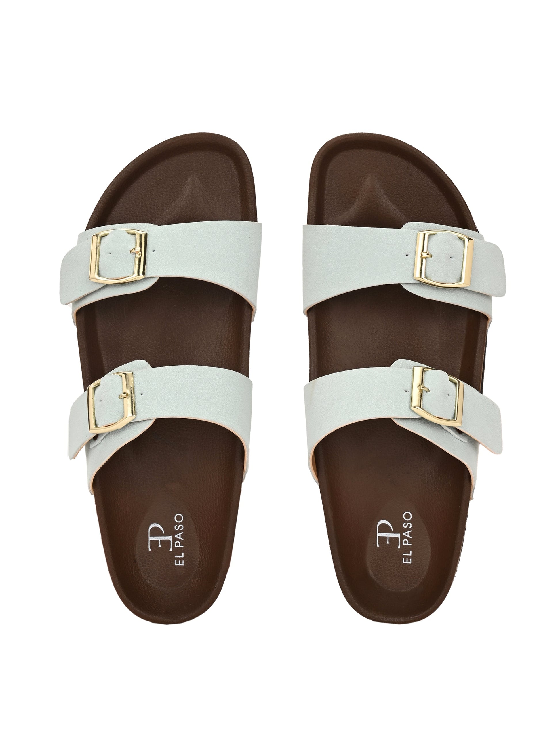El Paso Women One Toe Flats with Buckles-31