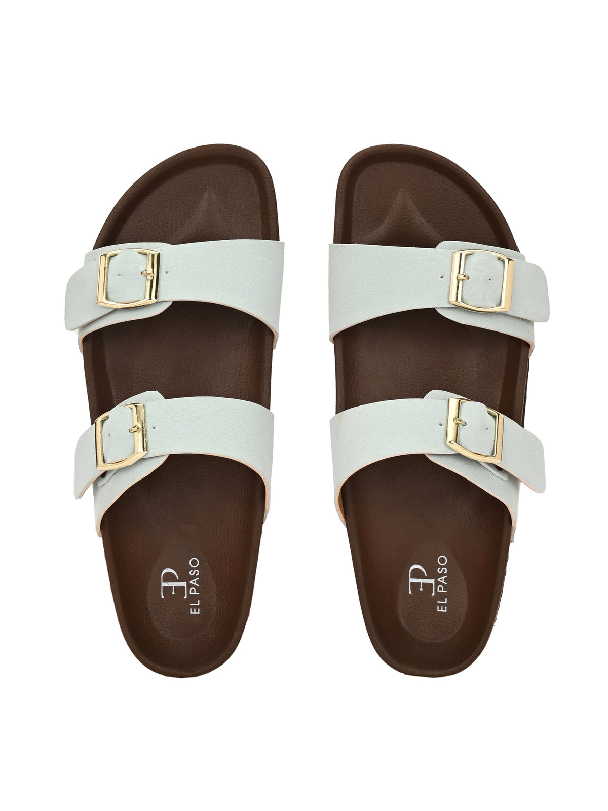 El Paso Women One Toe Flats with Buckles-31