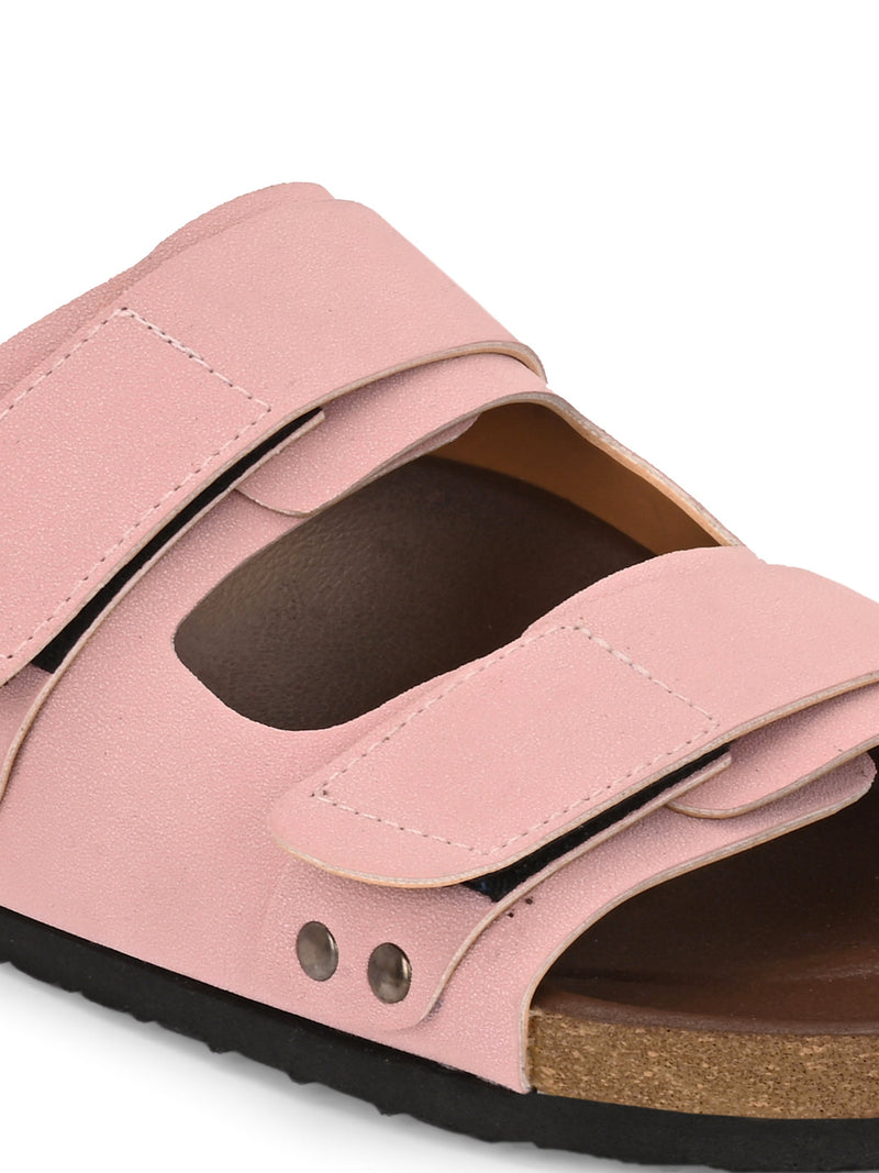El Paso Women Velcro One Toe Flats-11