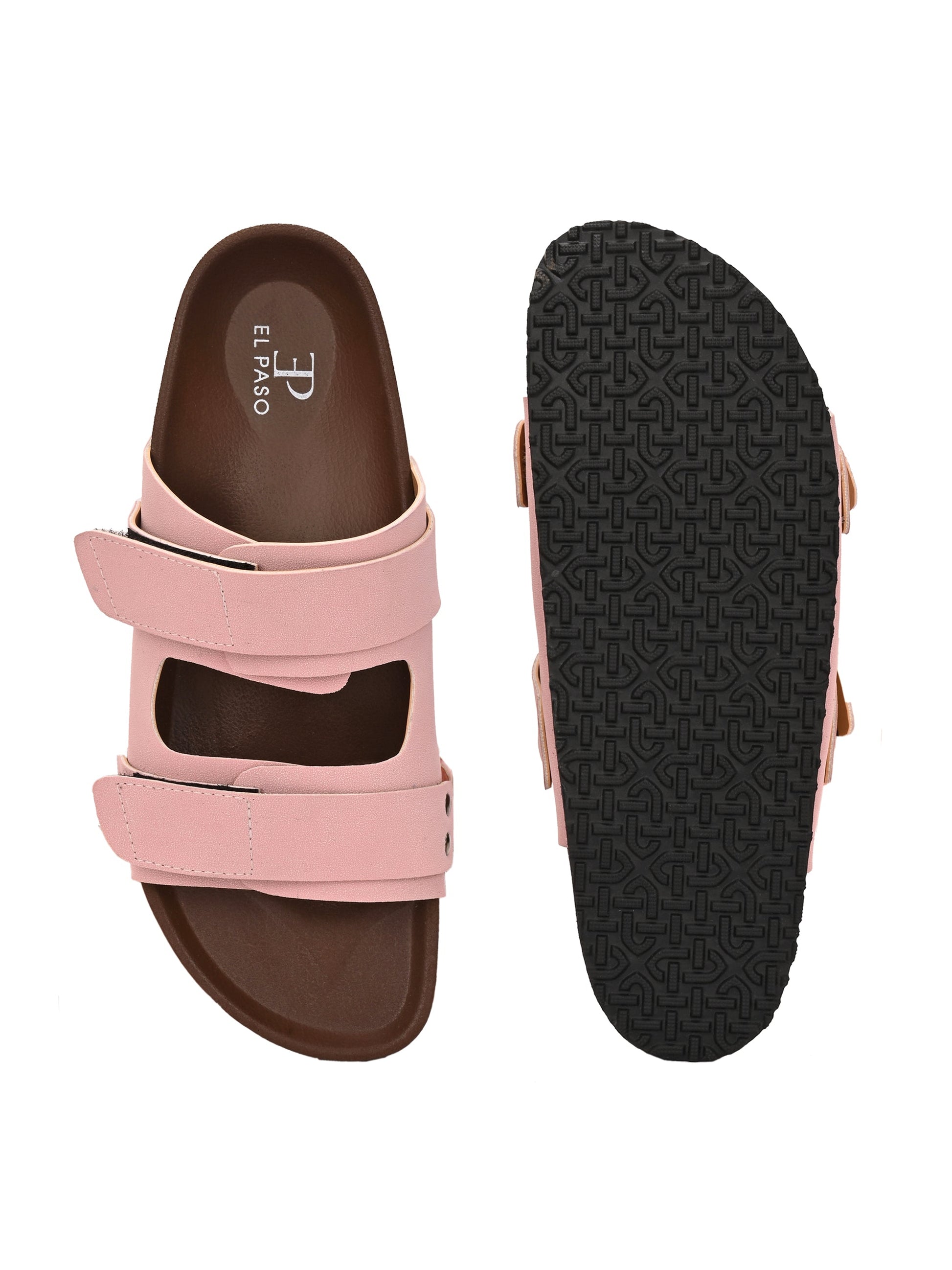 El Paso Women Velcro One Toe Flats-15