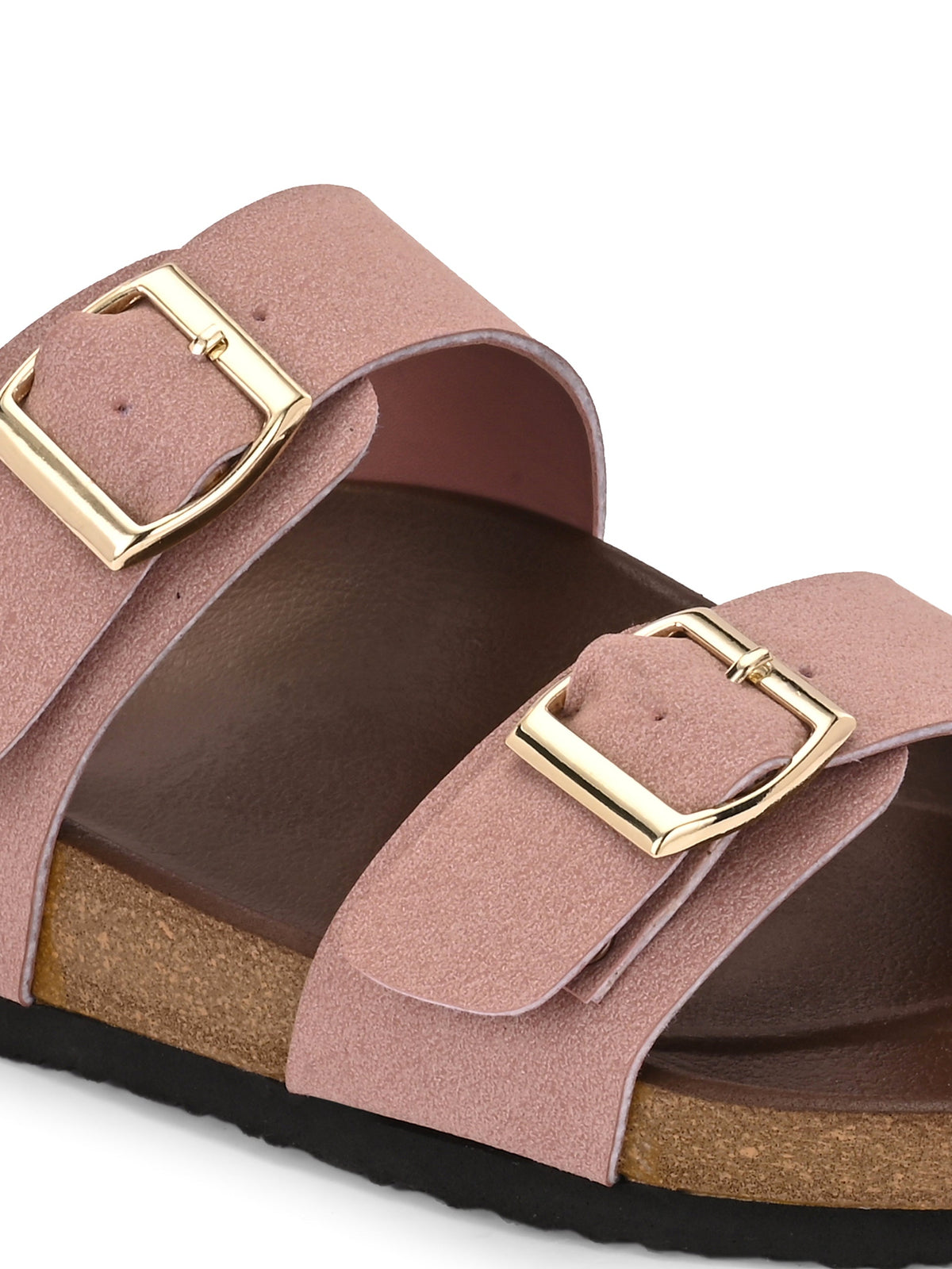 El Paso Women One Toe Flats with Buckles-15
