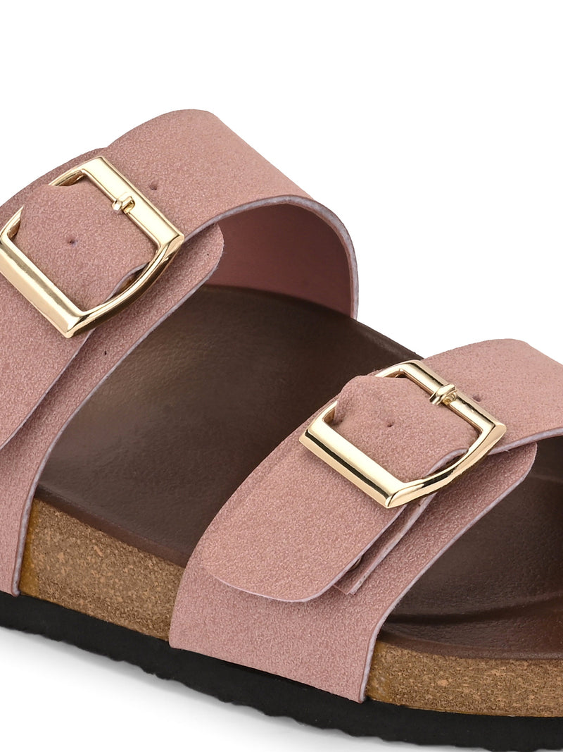 El Paso Women One Toe Flats with Buckles-15