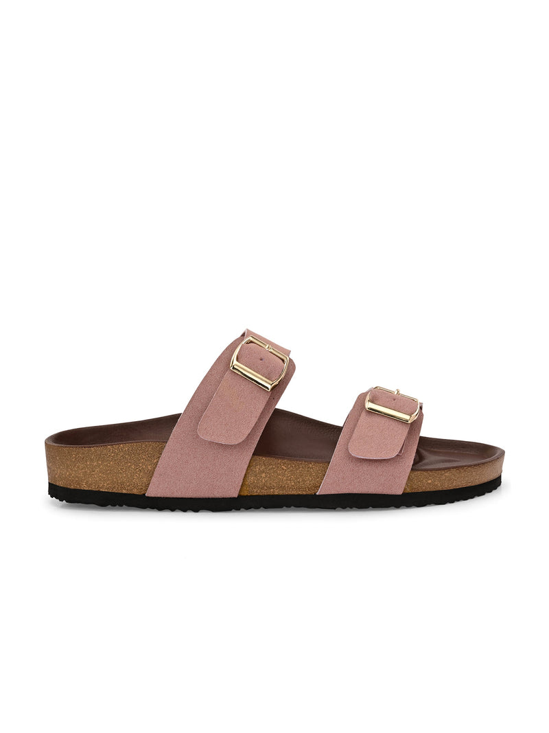 El Paso Women One Toe Flats with Buckles-9