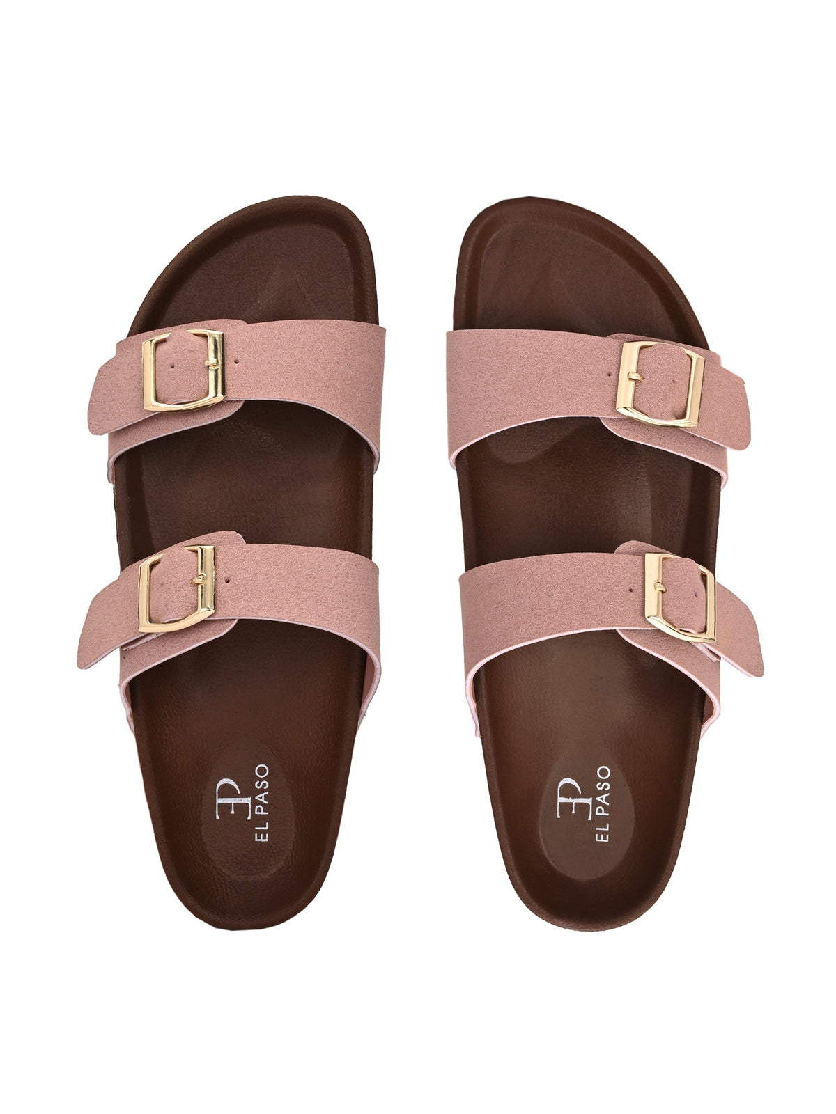 El Paso Women One Toe Flats with Buckles-13