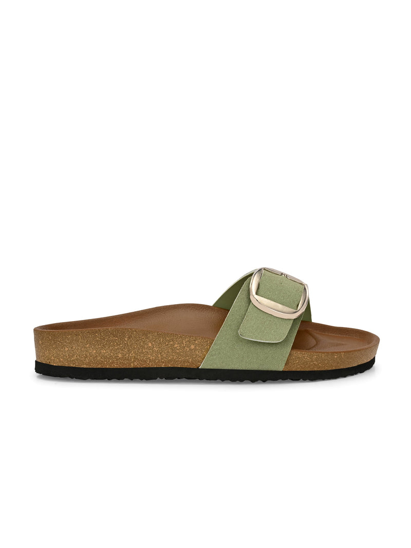 El Paso Women One Toe Flats with Buckles-10