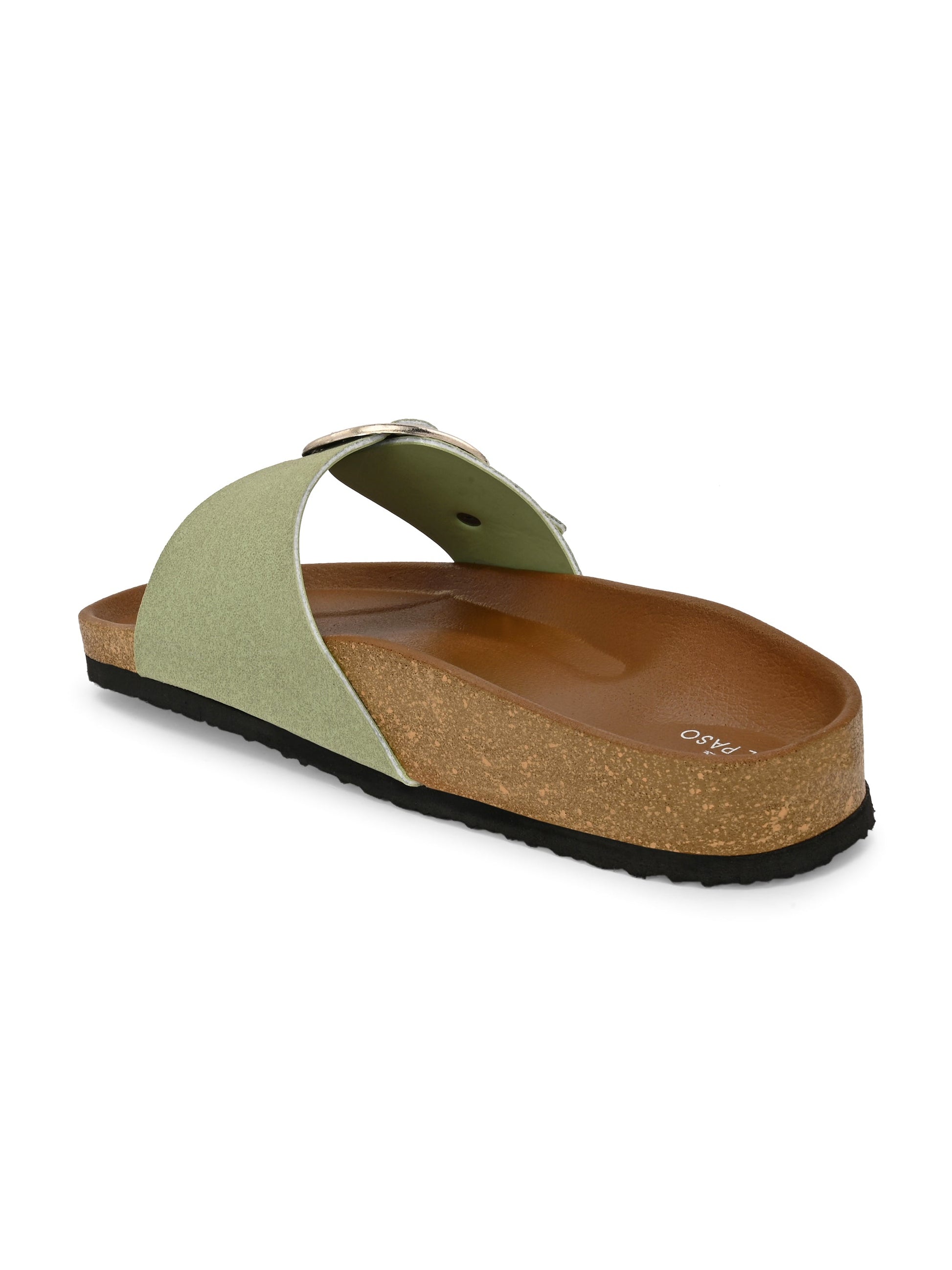 El Paso Women One Toe Flats with Buckles-11