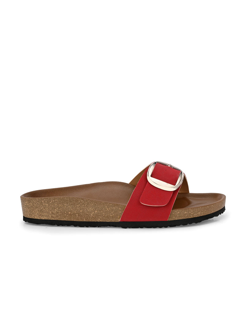 El Paso Women One Toe Flats with Buckles-2