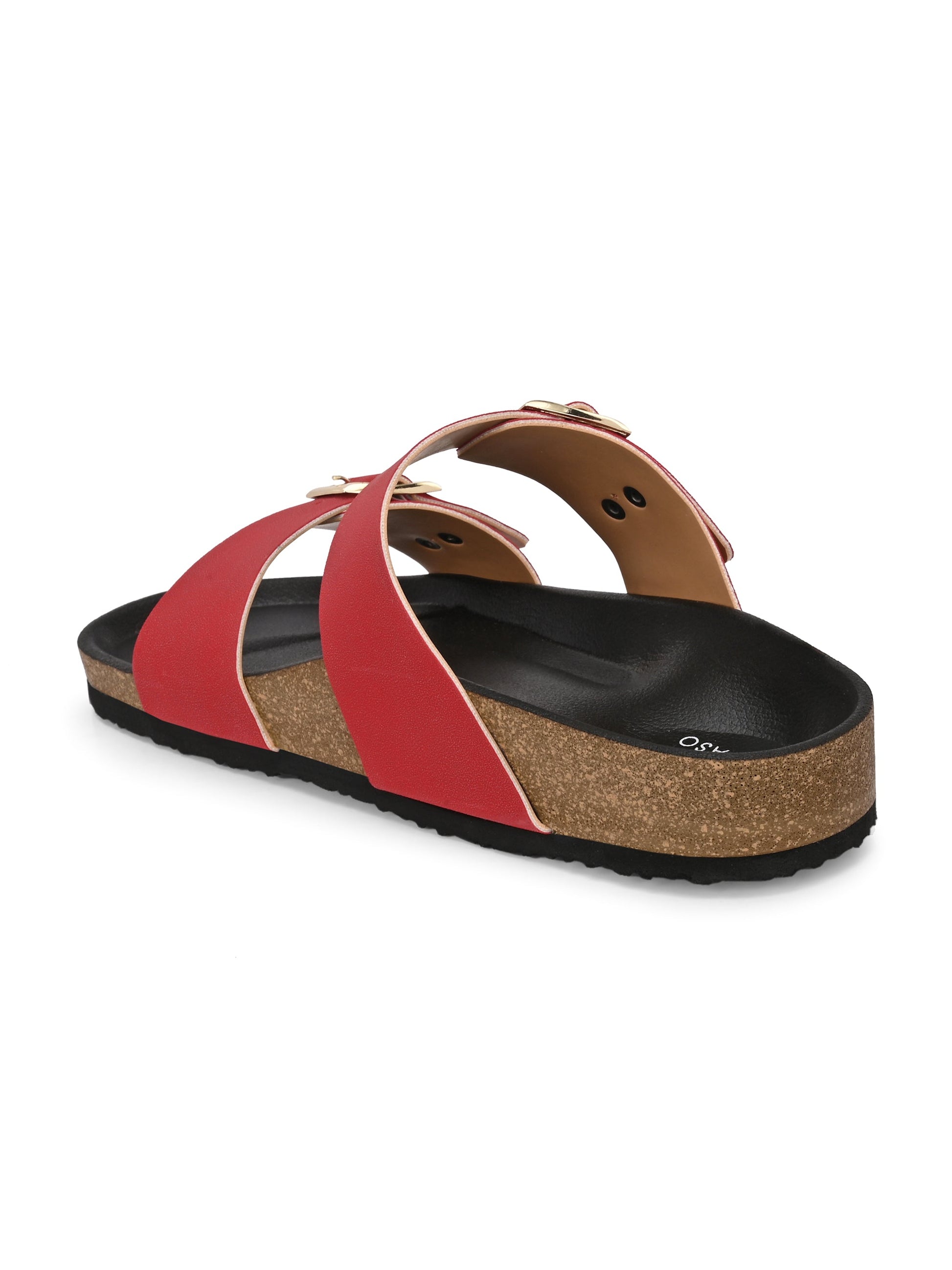 El Paso Women One Toe Flats with Buckles-3