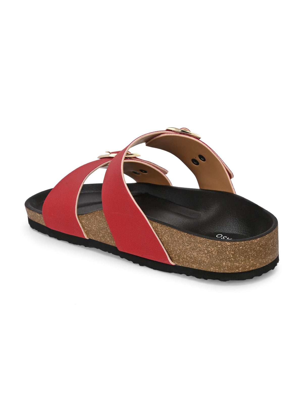 El Paso Women One Toe Flats with Buckles-3