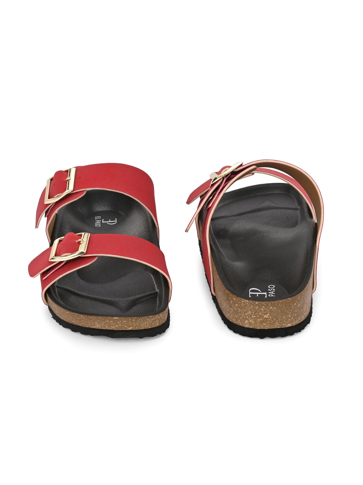 El Paso Women One Toe Flats with Buckles-4