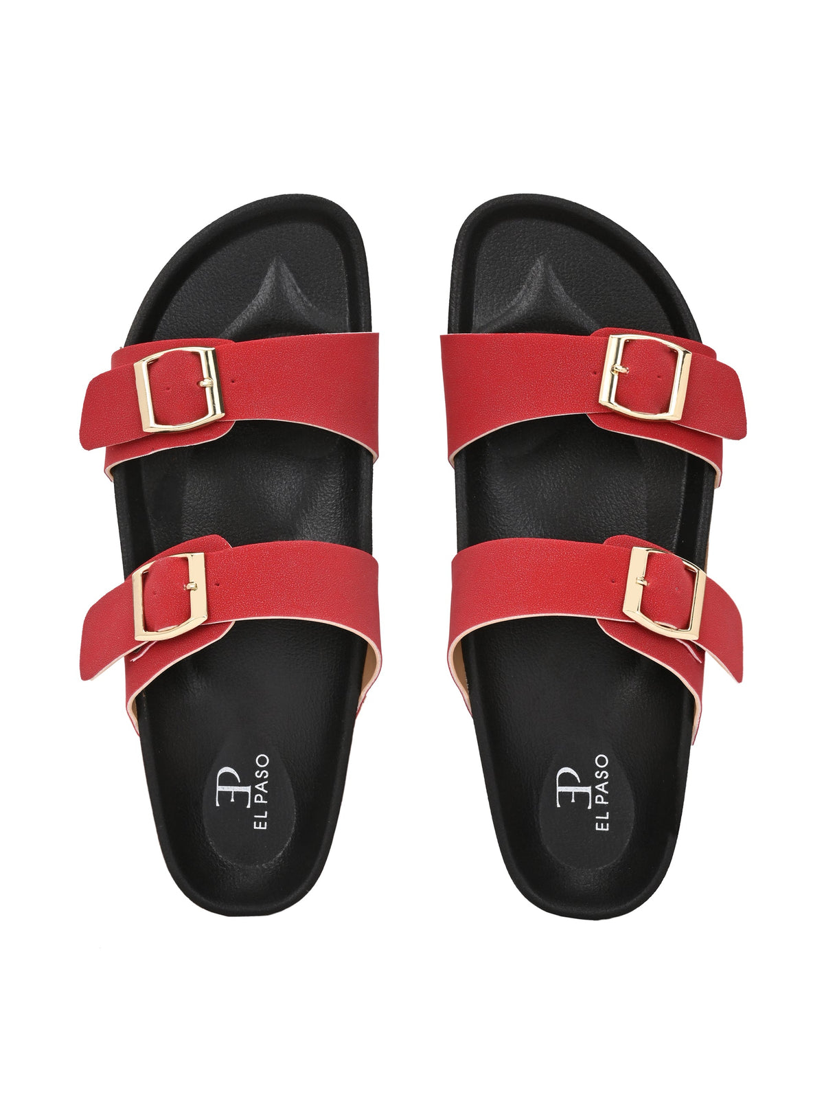 El Paso Women One Toe Flats with Buckles-7