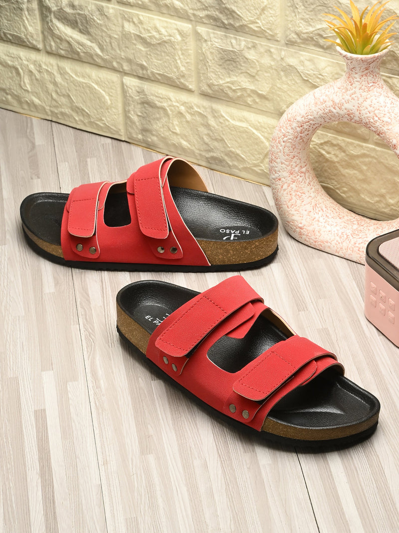 El Paso Women Velcro One Toe Flats-8
