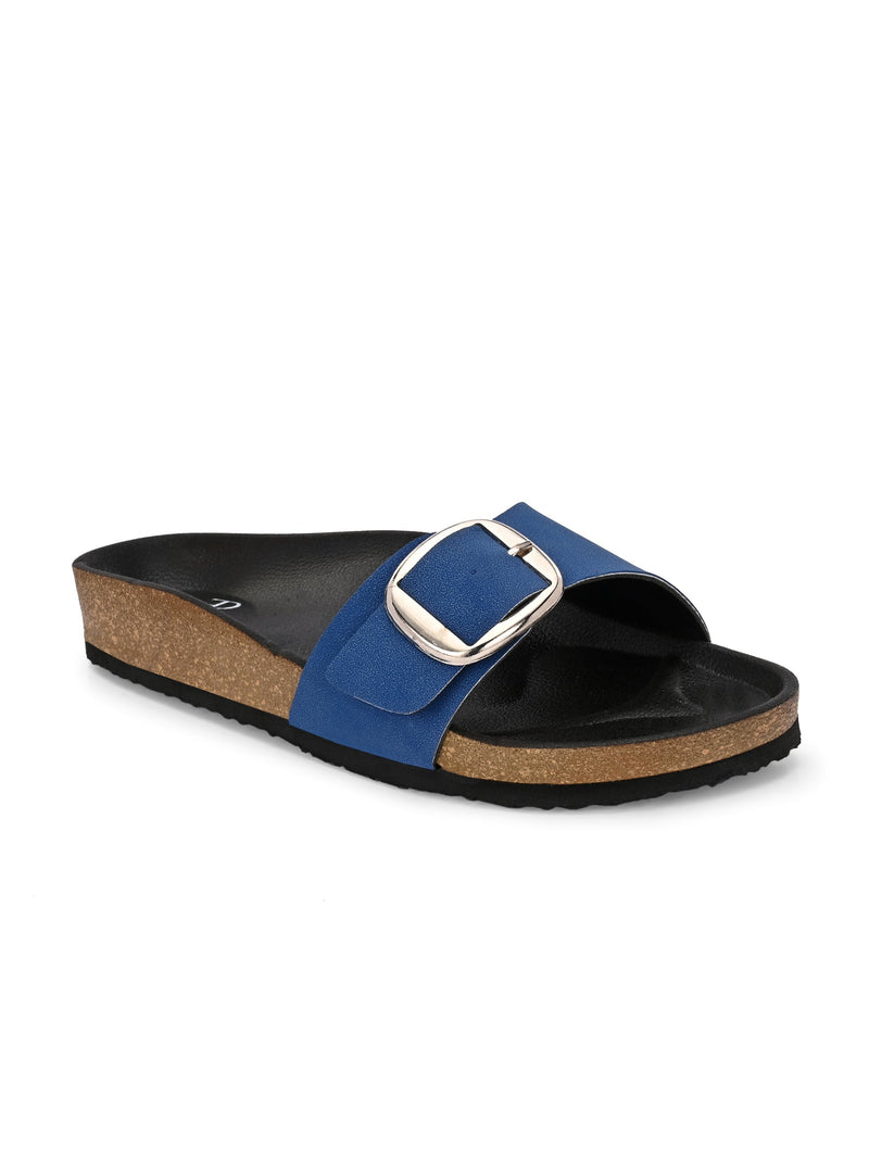 El Paso Women One Toe Flats with Buckles-17