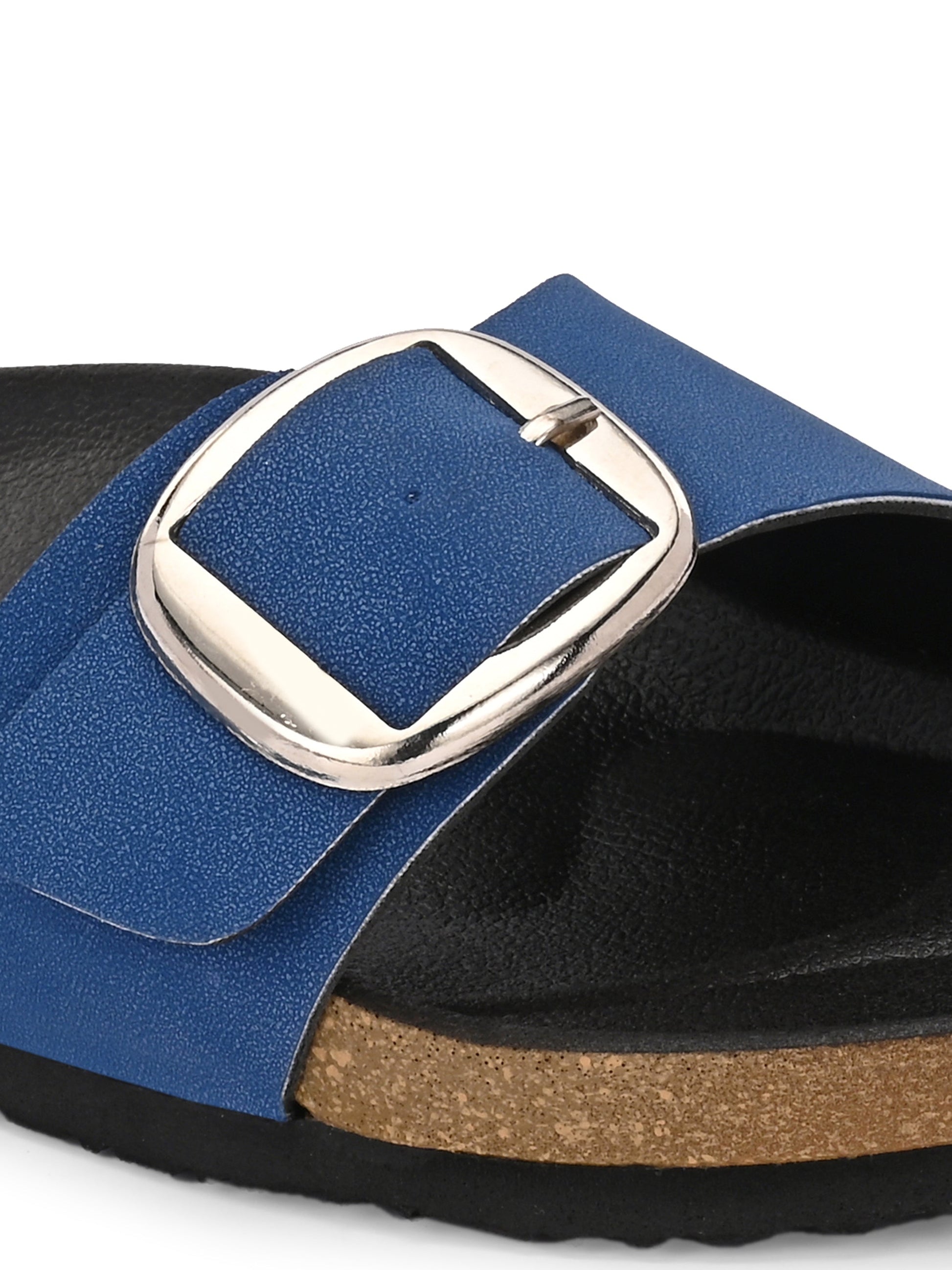 El Paso Women One Toe Flats with Buckles-20