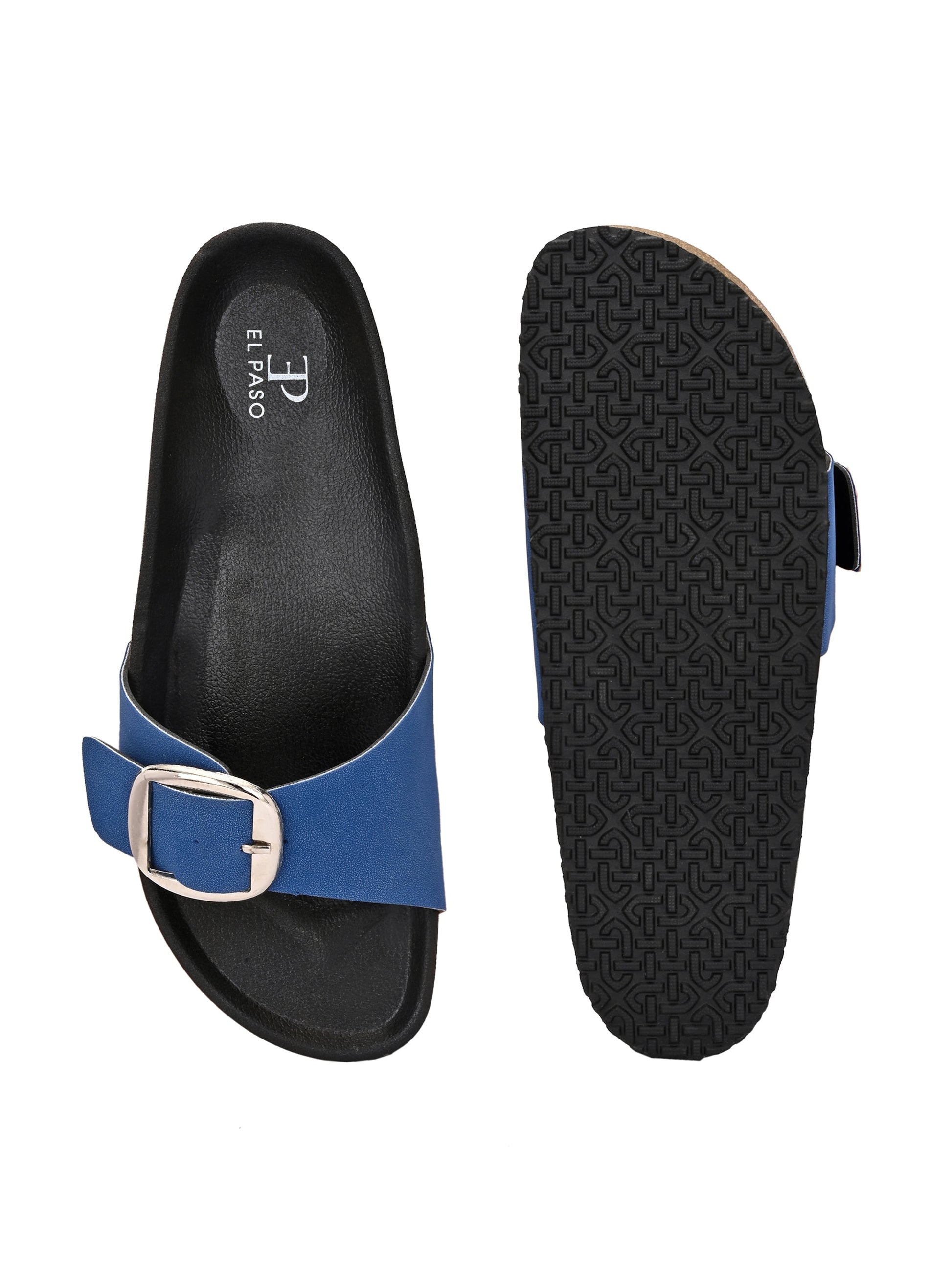 El Paso Women One Toe Flats with Buckles-22