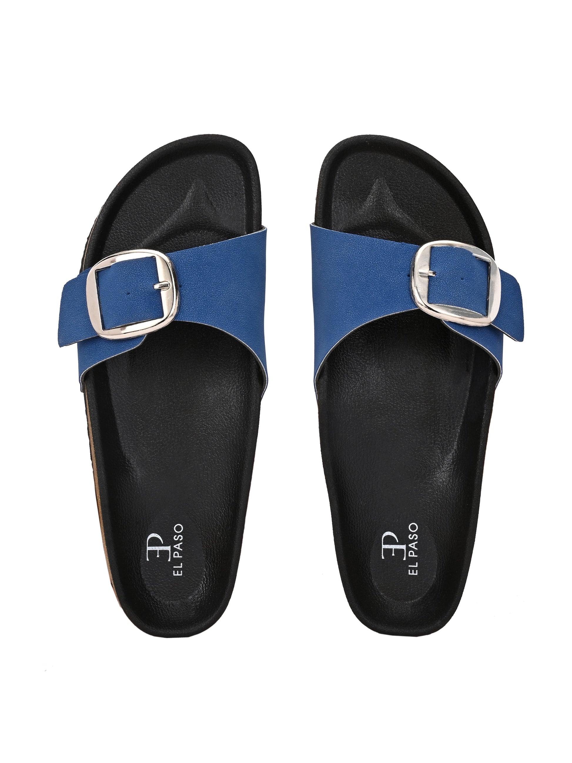 El Paso Women One Toe Flats with Buckles-23