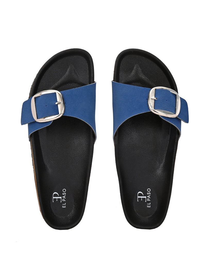 El Paso Women One Toe Flats with Buckles-23
