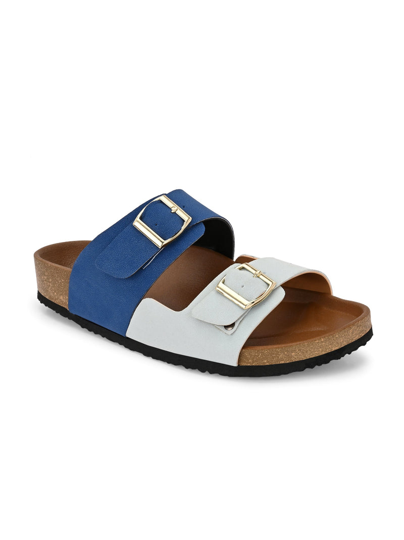El Paso Women One Toe Flats with Buckles-9