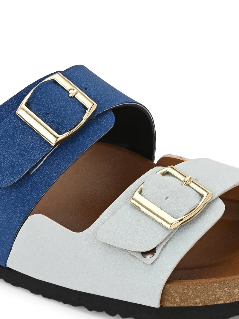 El Paso Women One Toe Flats with Buckles-11
