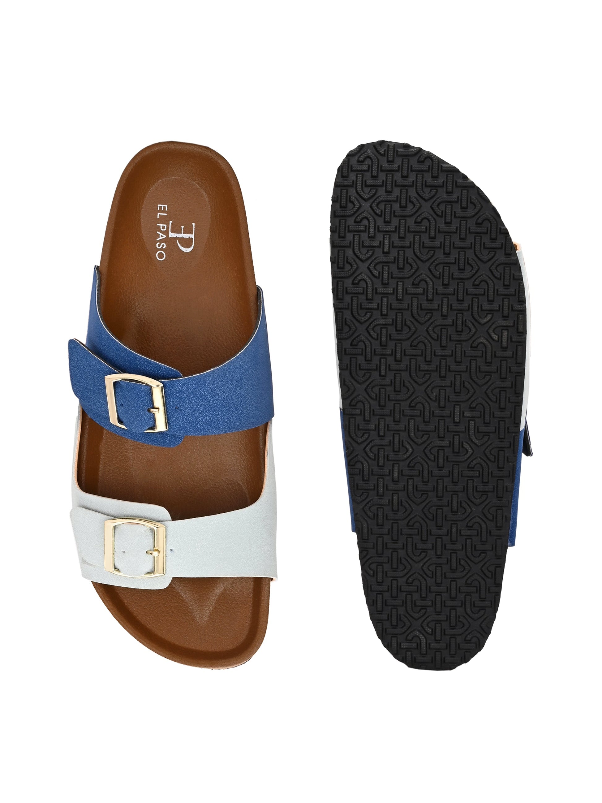 El Paso Women One Toe Flats with Buckles-14