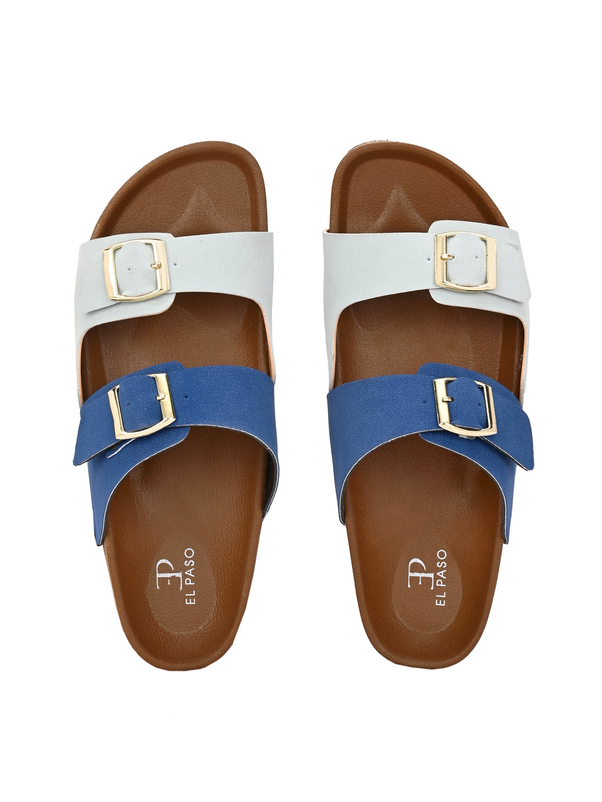 El Paso Women One Toe Flats with Buckles-15