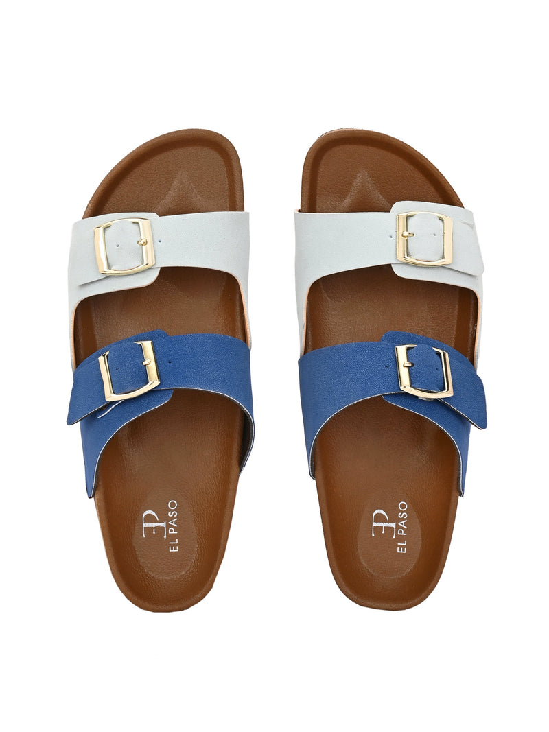 El Paso Women One Toe Flats with Buckles-15