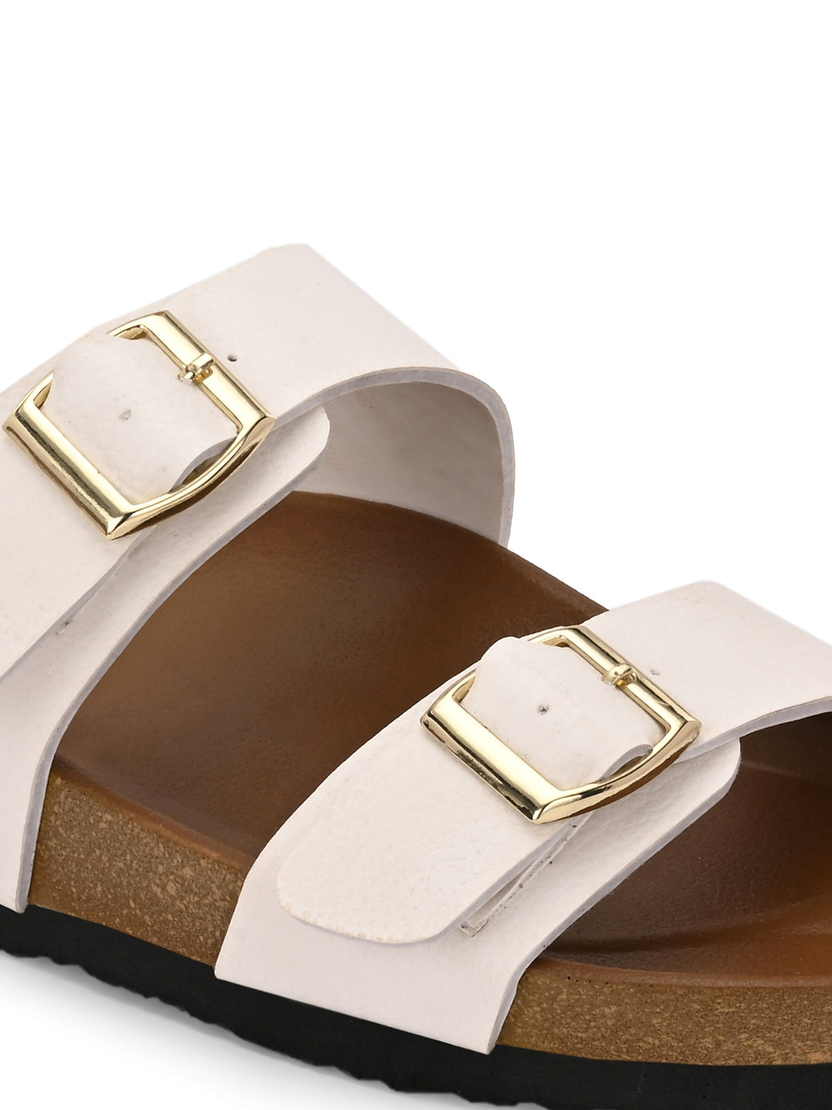 El Paso Women One Toe Flats with Buckles-23