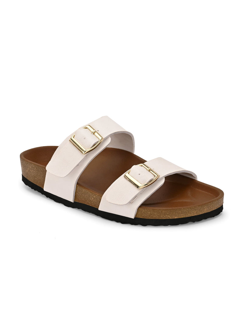 El Paso Women One Toe Flats with Buckles-17