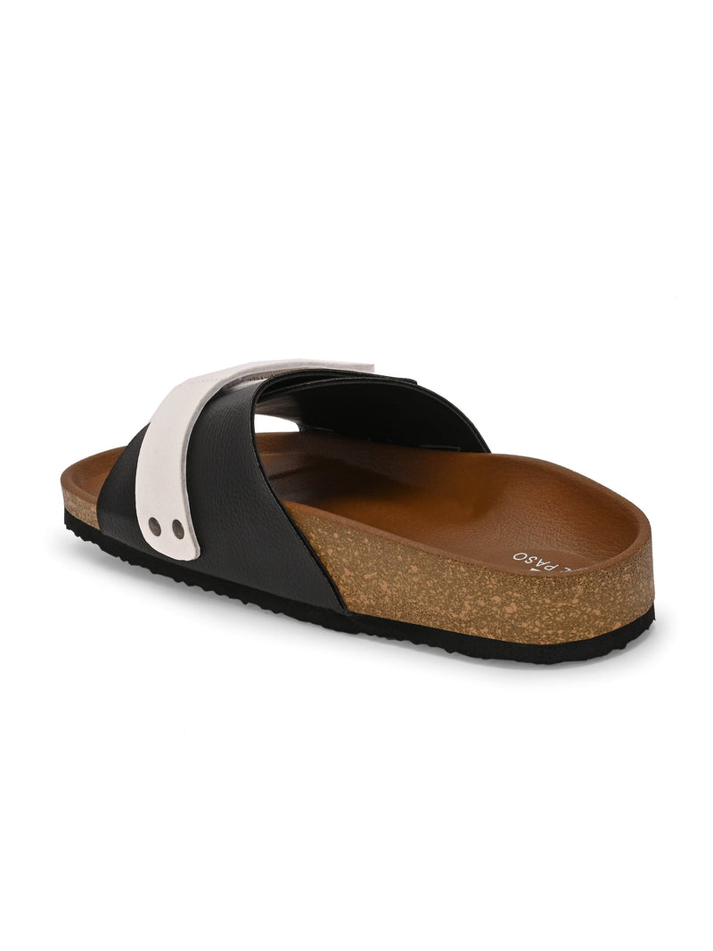 El Paso Women Colourblocked Open Toe Velcro Flats-11