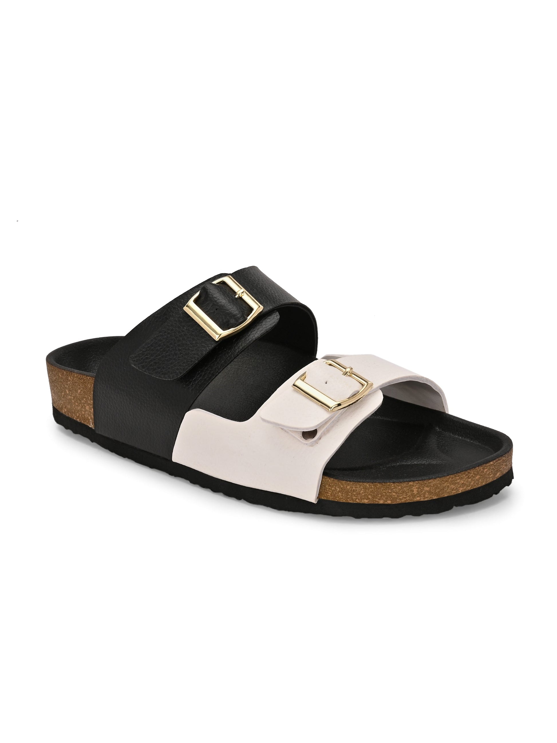 El Paso Women One Toe Flats with Buckles-1