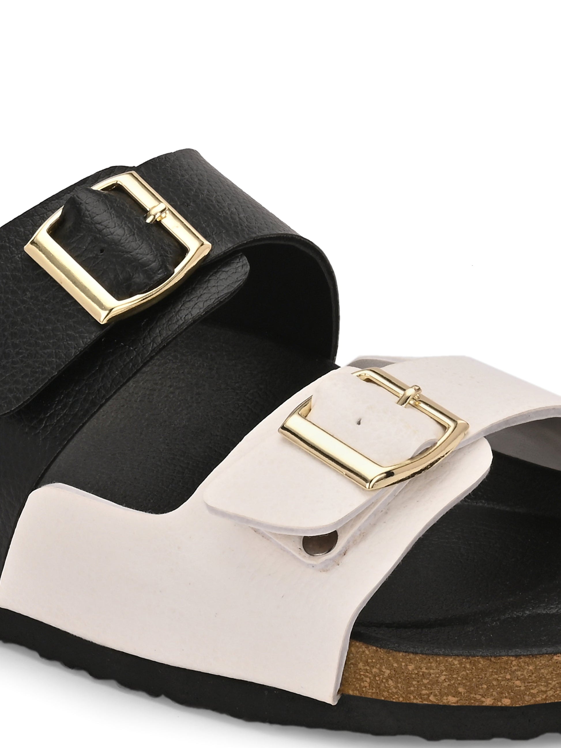 El Paso Women One Toe Flats with Buckles-4