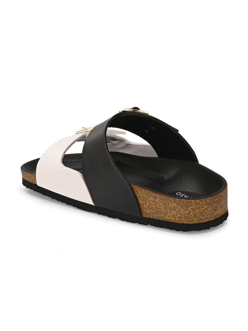 El Paso Women One Toe Flats with Buckles-3