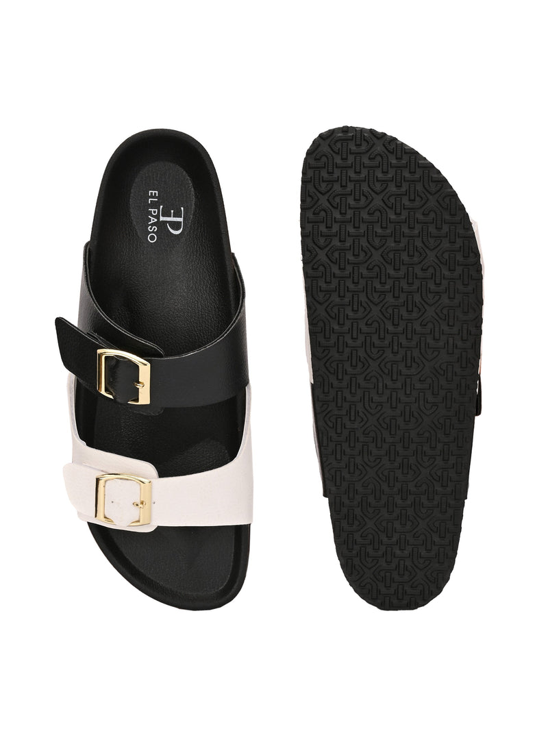 El Paso Women One Toe Flats with Buckles-6