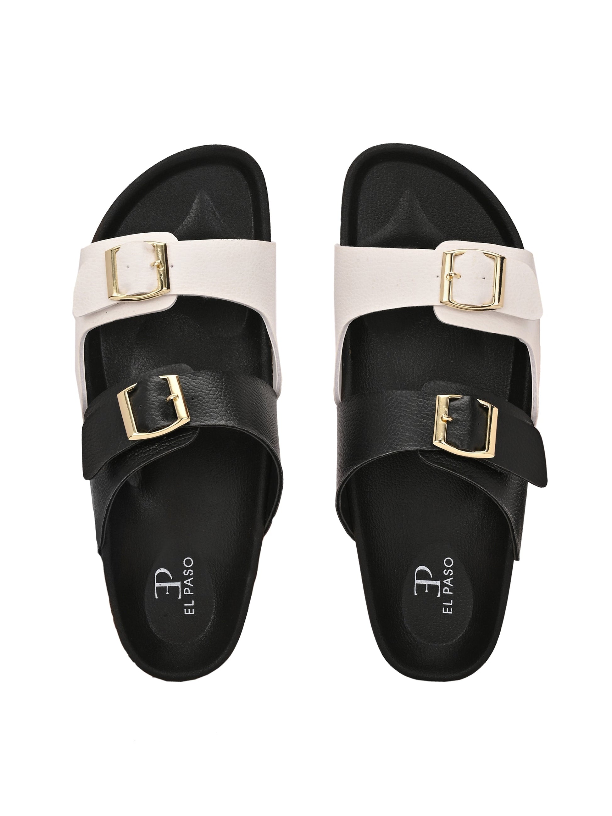 El Paso Women One Toe Flats with Buckles-7