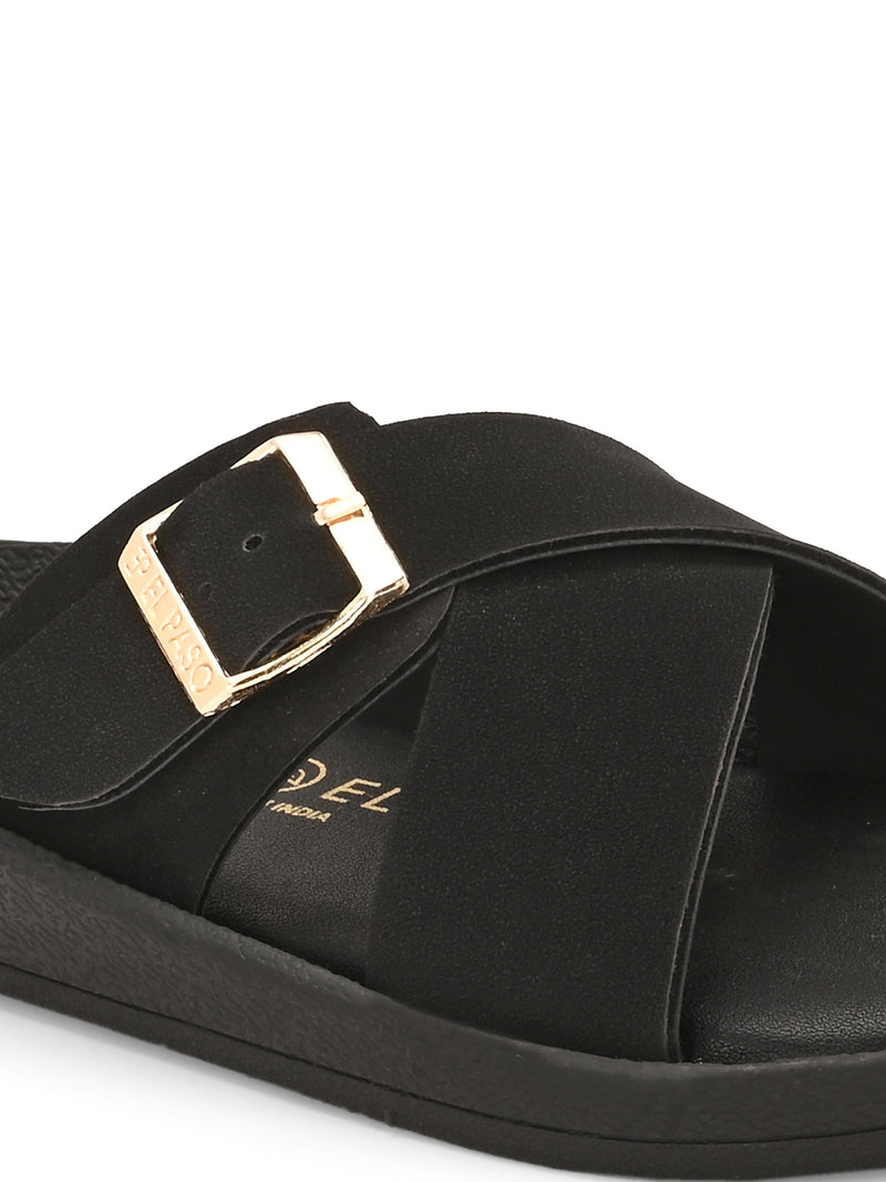 El Paso Women Slip-On Open Toe Flats-7