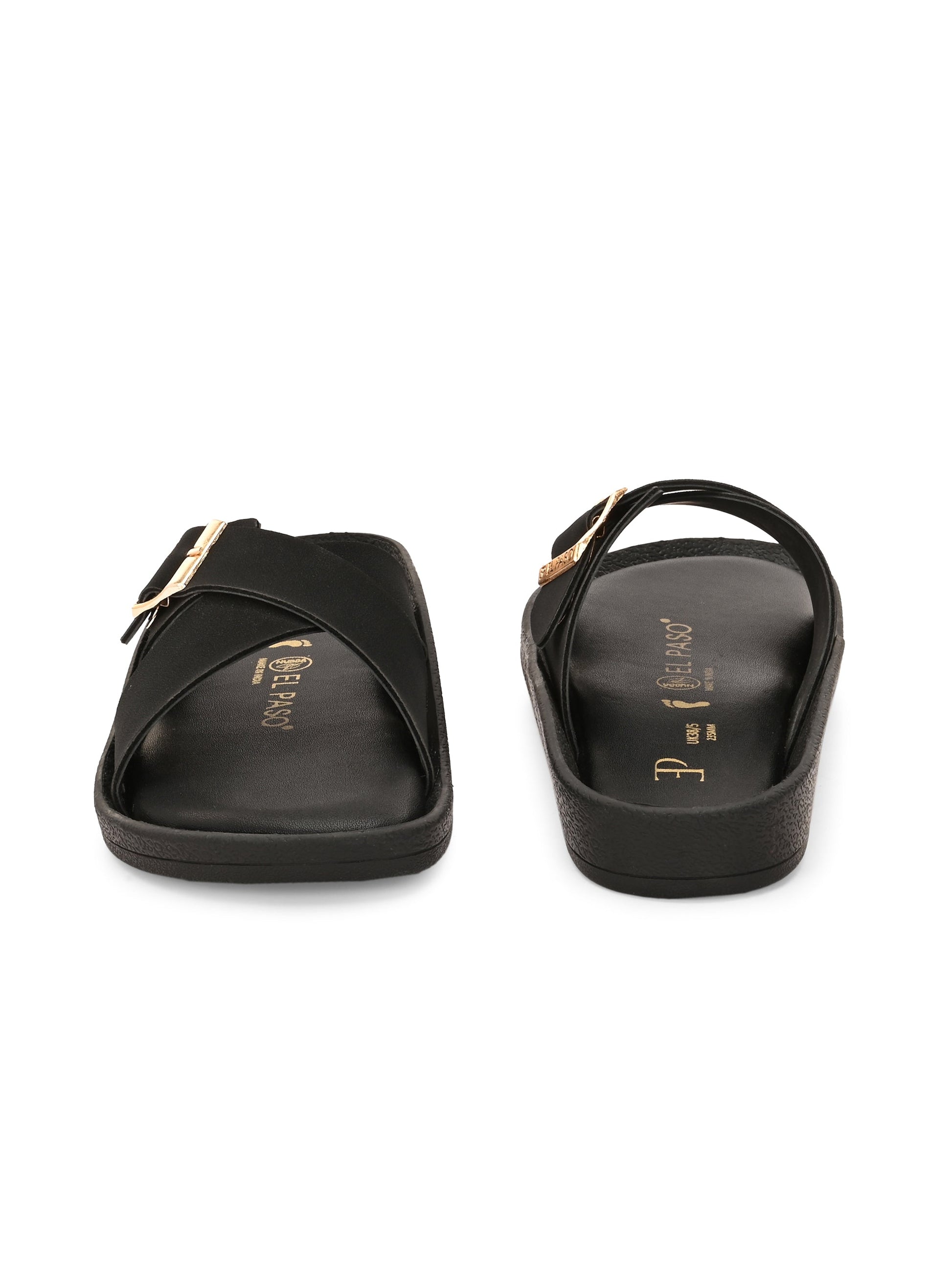 El Paso Women Slip-On Open Toe Flats-4