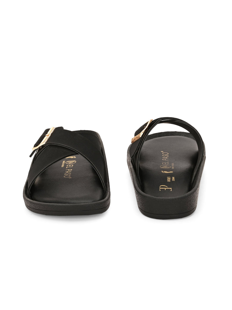 El Paso Women Slip-On Open Toe Flats-4