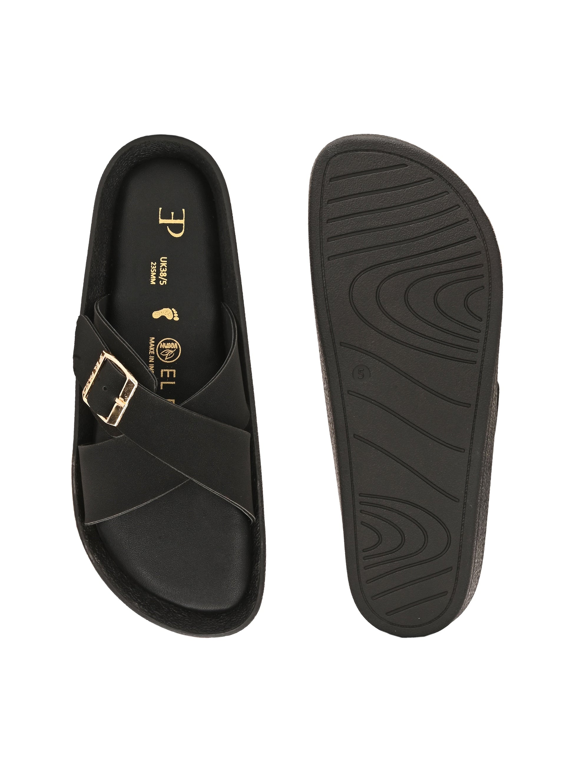 El Paso Women Slip-On Open Toe Flats-5