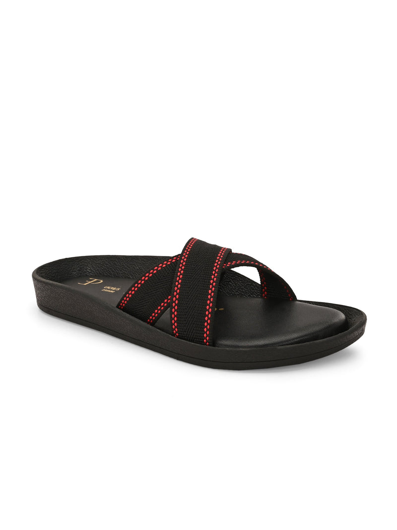 El Paso Women Woven Design Slip-On Open Toe Flats-1