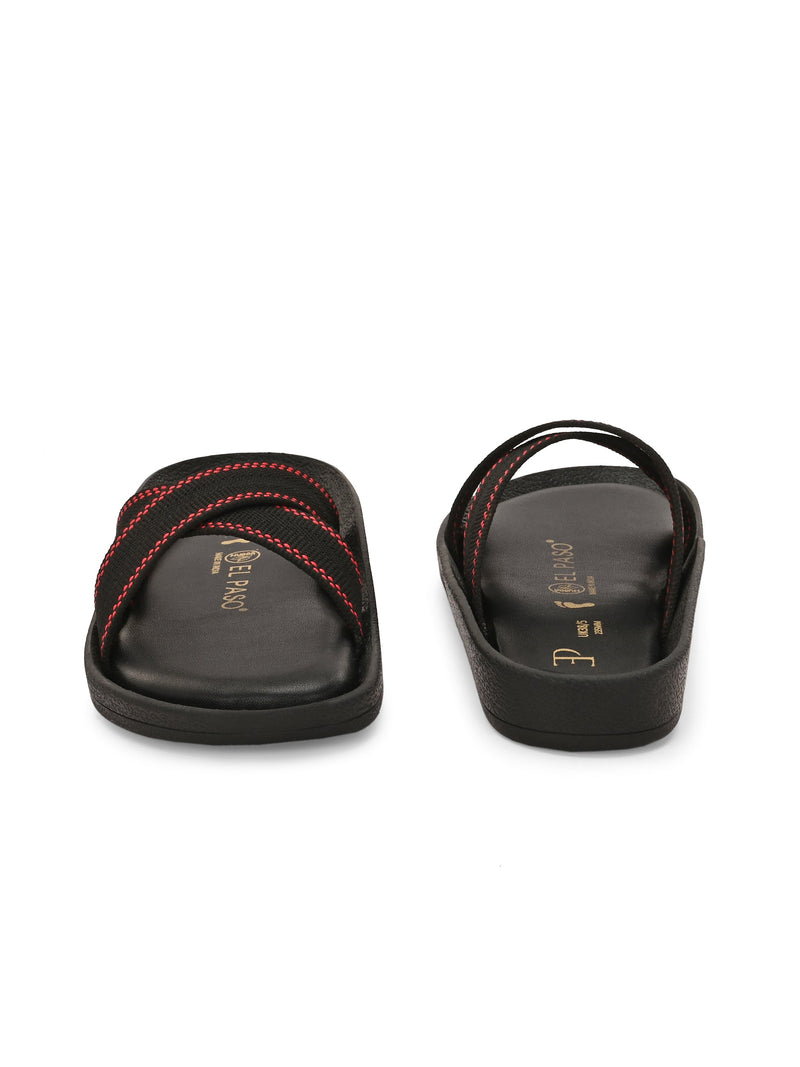 El Paso Women Woven Design Slip-On Open Toe Flats-5