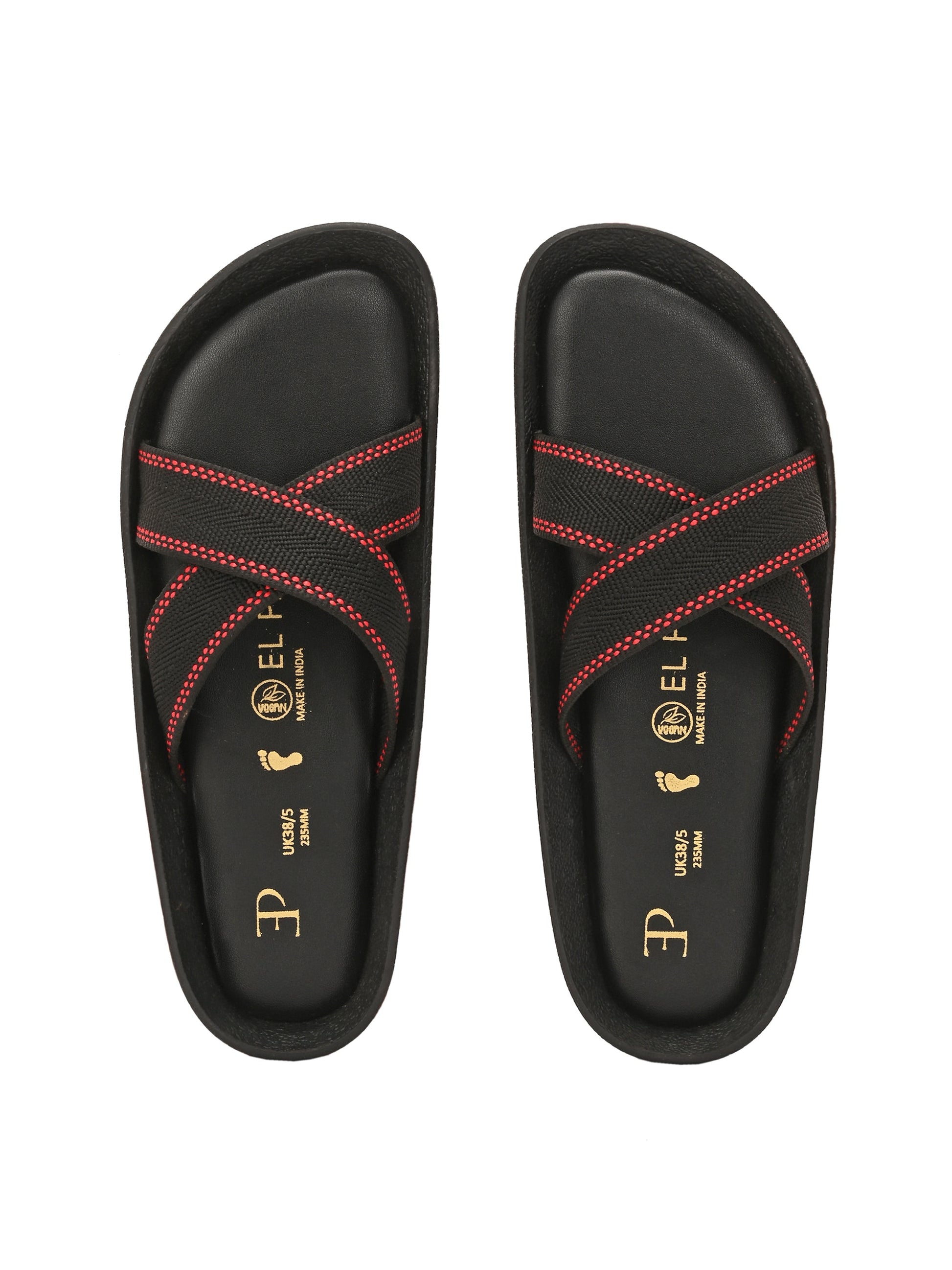El Paso Women Woven Design Slip-On Open Toe Flats-7