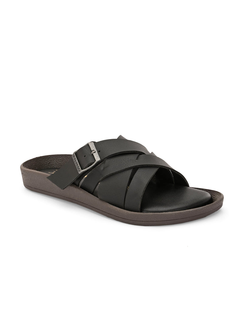 Women Open Toe Flats with Buckles-1
