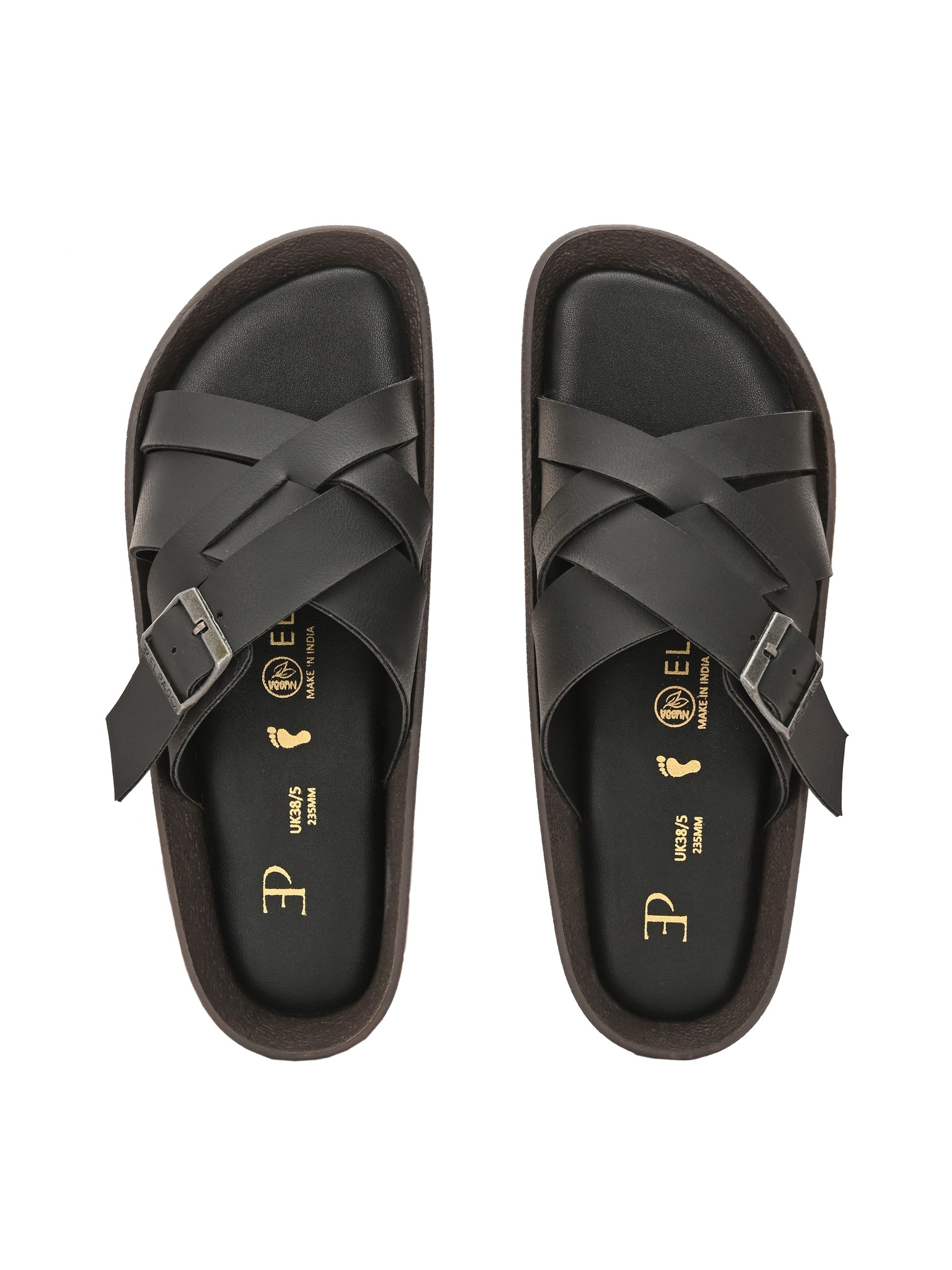 Women Open Toe Flats with Buckles-7