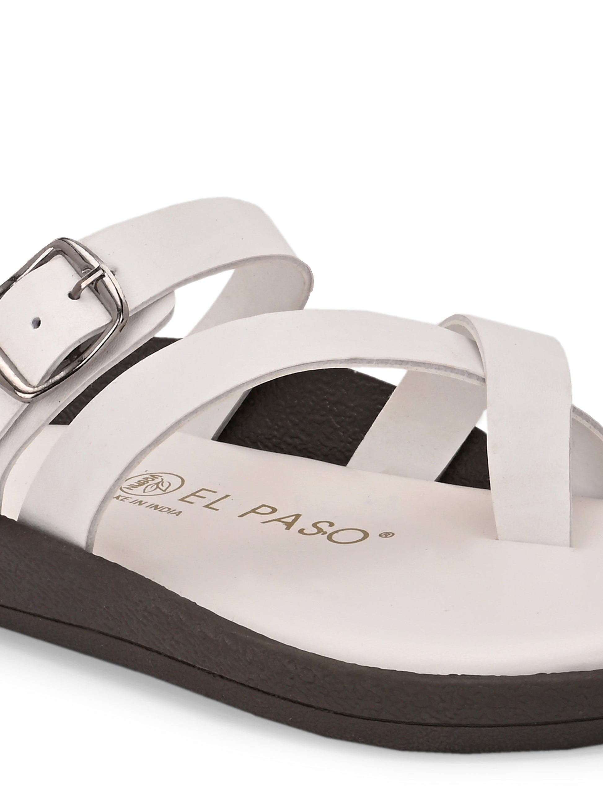 Women One Toe Flats with Buckle-2
