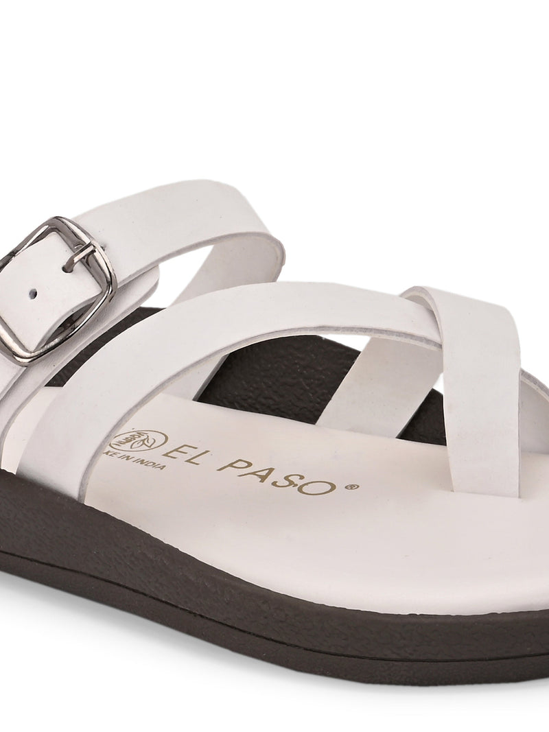 Women One Toe Flats with Buckle-2
