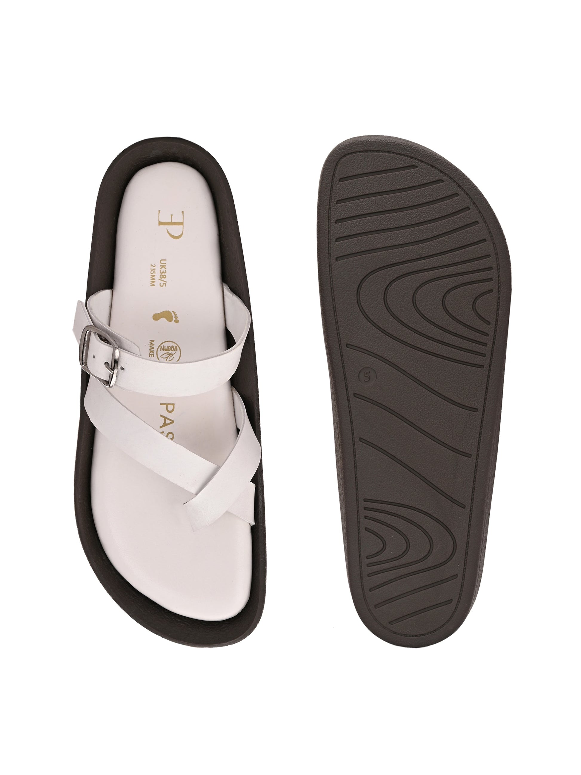Women One Toe Flats with Buckle-6