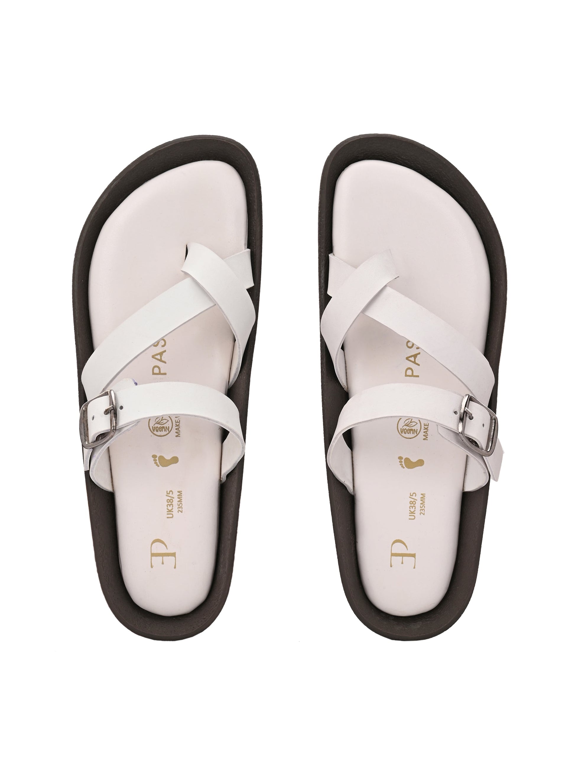 Women One Toe Flats with Buckle-7