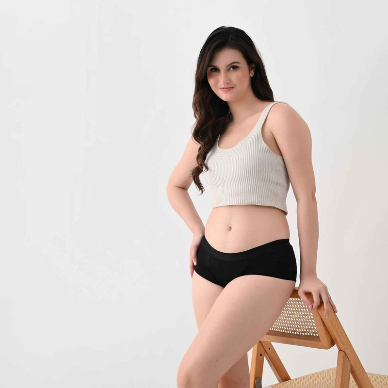 Leakproof Panties for Urine Leak – Cotton Midwaist-Waist, Reusable (Pack of 3) | Woomly